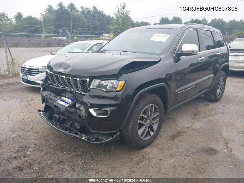 1C4RJFBG0HC807808 2017 Jeep Grand Cherokee Limited 4X4