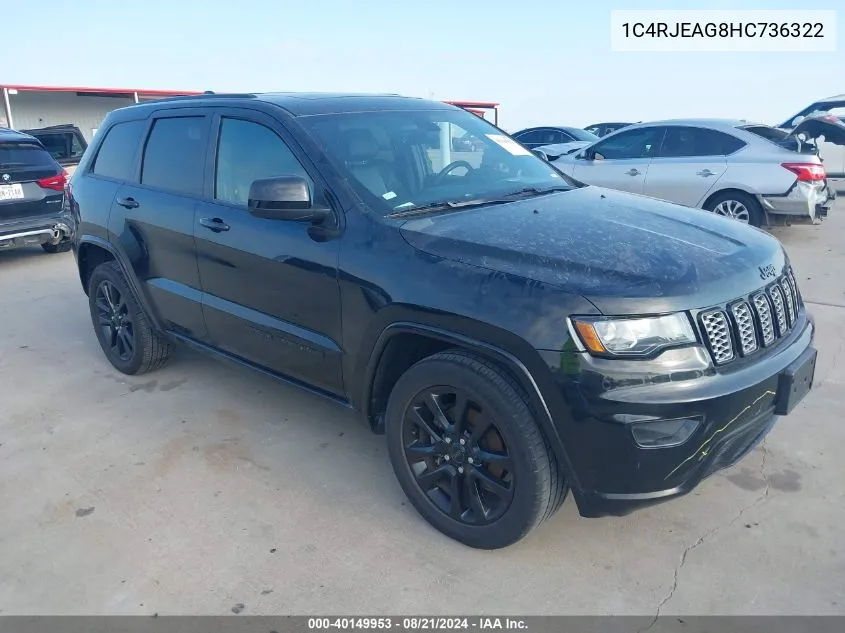 1C4RJEAG8HC736322 2017 Jeep Grand Cherokee Laredo