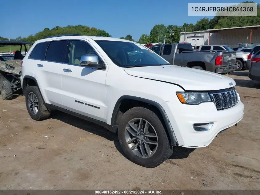 1C4RJFBG8HC864368 2017 Jeep Grand Cherokee Limited 4X4