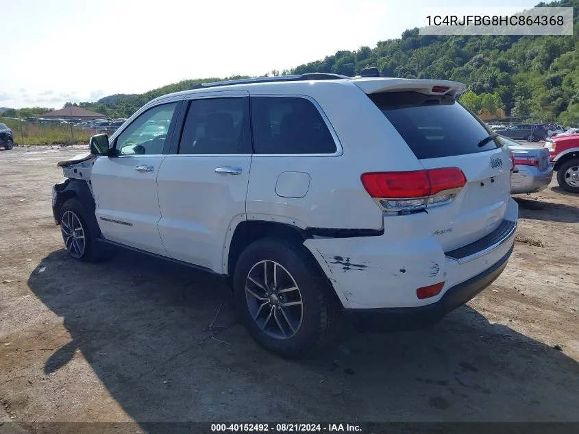 1C4RJFBG8HC864368 2017 Jeep Grand Cherokee Limited 4X4