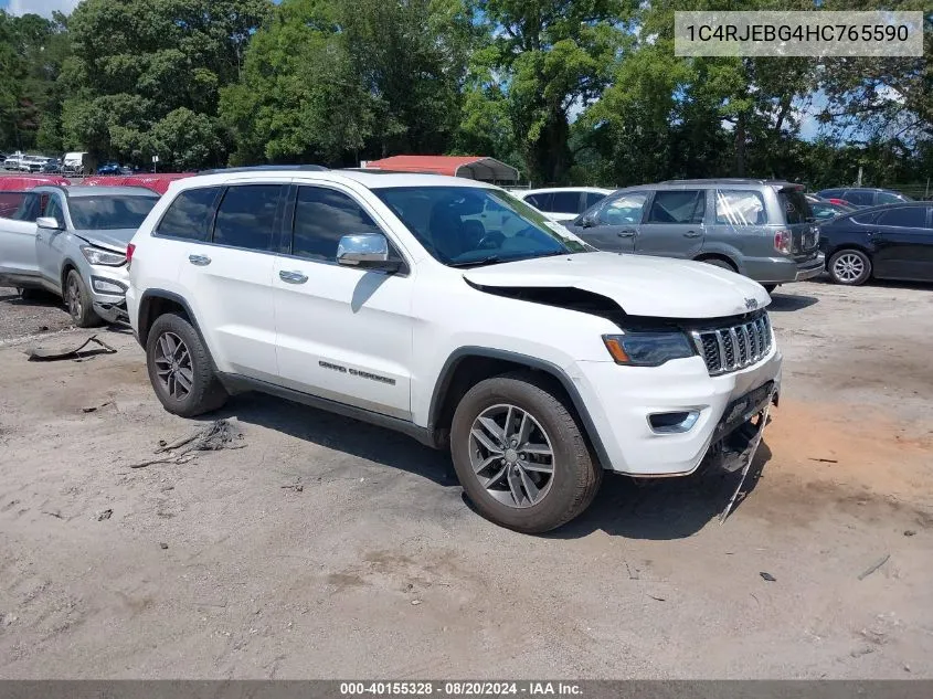 2017 Jeep Grand Cherokee Limited 4X2 VIN: 1C4RJEBG4HC765590 Lot: 40155328