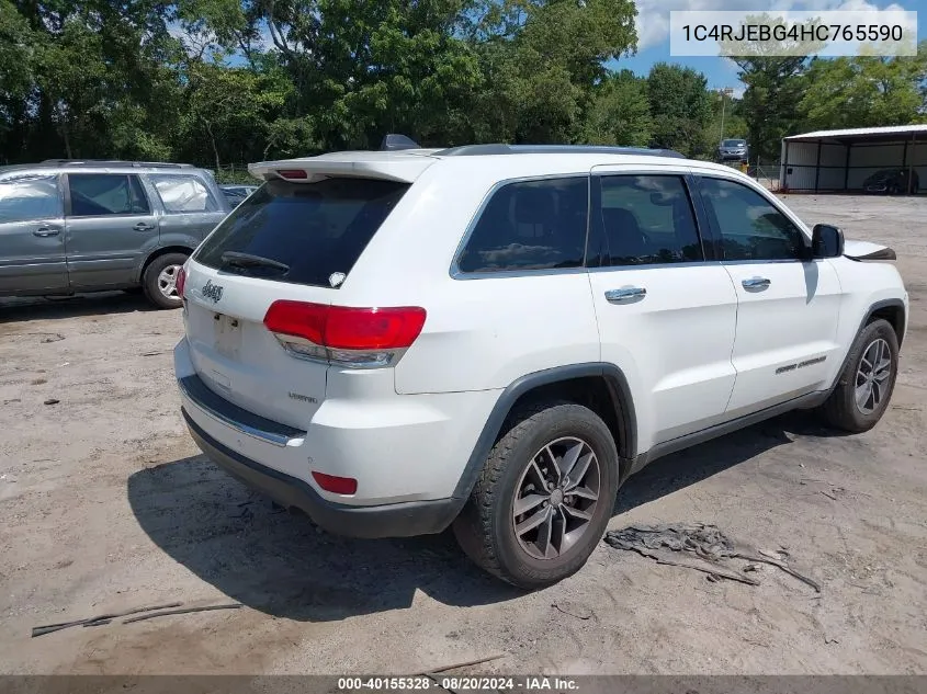 1C4RJEBG4HC765590 2017 Jeep Grand Cherokee Limited 4X2