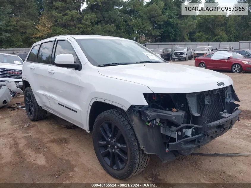 2017 Jeep Grand Cherokee Altitude 4X2 VIN: 1C4RJEAG2HC957365 Lot: 40155524