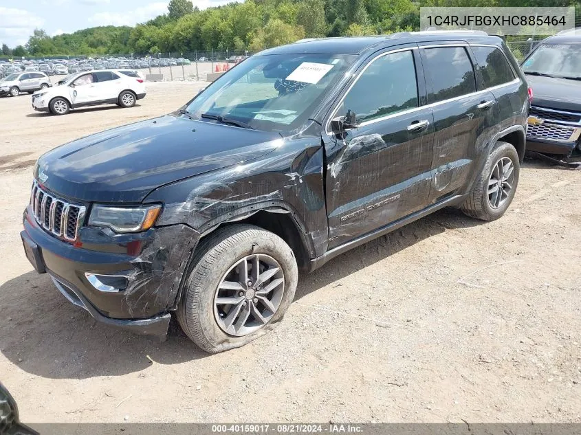 2017 Jeep Grand Cherokee Limited 4X4 VIN: 1C4RJFBGXHC885464 Lot: 40159017