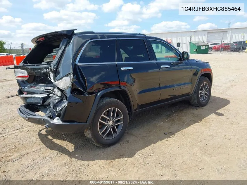 2017 Jeep Grand Cherokee Limited 4X4 VIN: 1C4RJFBGXHC885464 Lot: 40159017