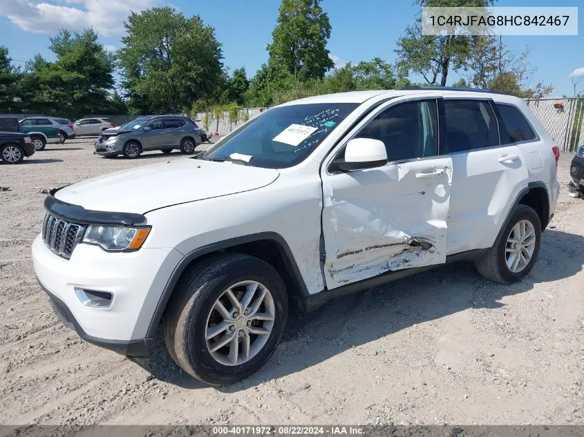 2017 Jeep Grand Cherokee Laredo 4X4 VIN: 1C4RJFAG8HC842467 Lot: 40171972