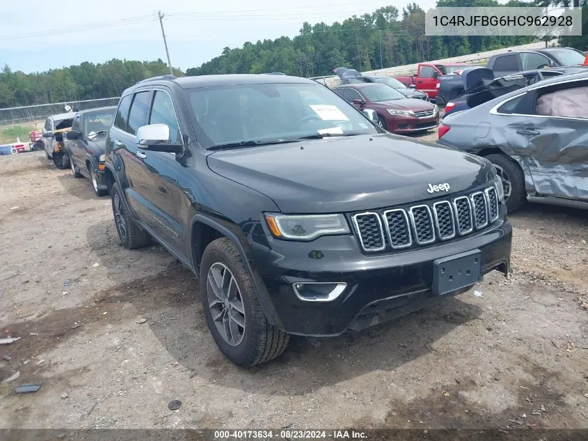 2017 Jeep Grand Cherokee Limited 4X4 VIN: 1C4RJFBG6HC962928 Lot: 40173634