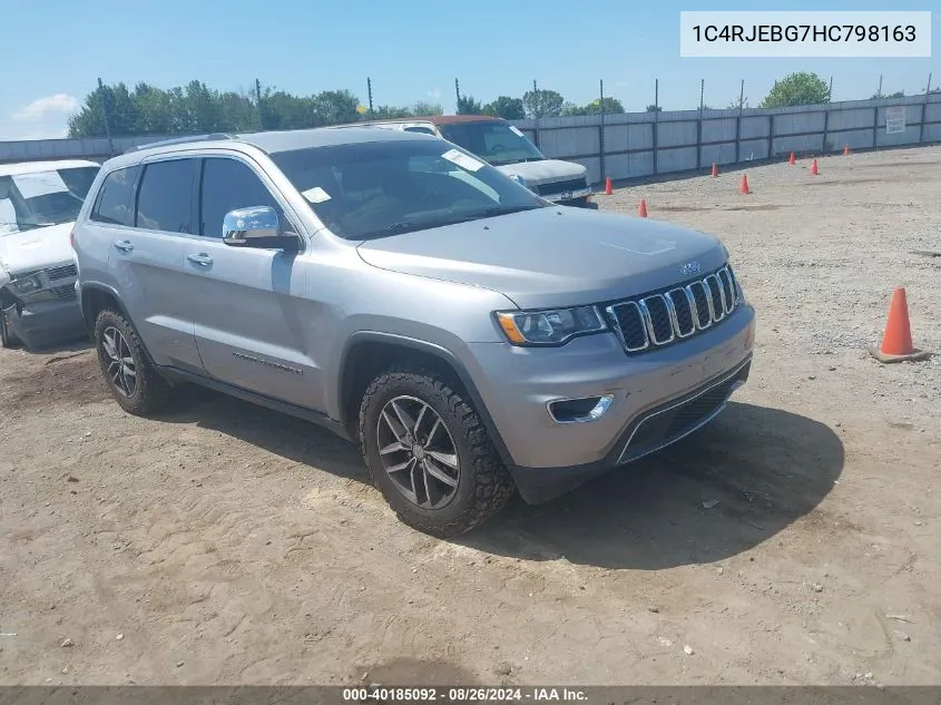 2017 Jeep Grand Cherokee Limited 4X2 VIN: 1C4RJEBG7HC798163 Lot: 40185092