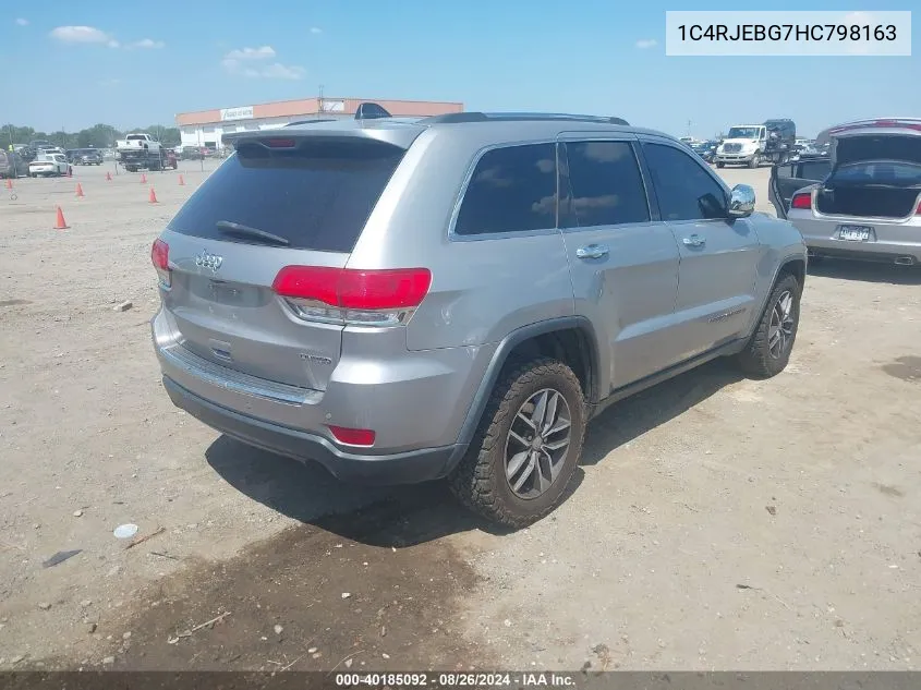 1C4RJEBG7HC798163 2017 Jeep Grand Cherokee Limited 4X2