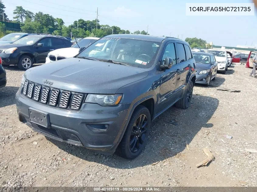 2017 Jeep Grand Cherokee Altitude 4X4 VIN: 1C4RJFAG5HC721735 Lot: 40189119