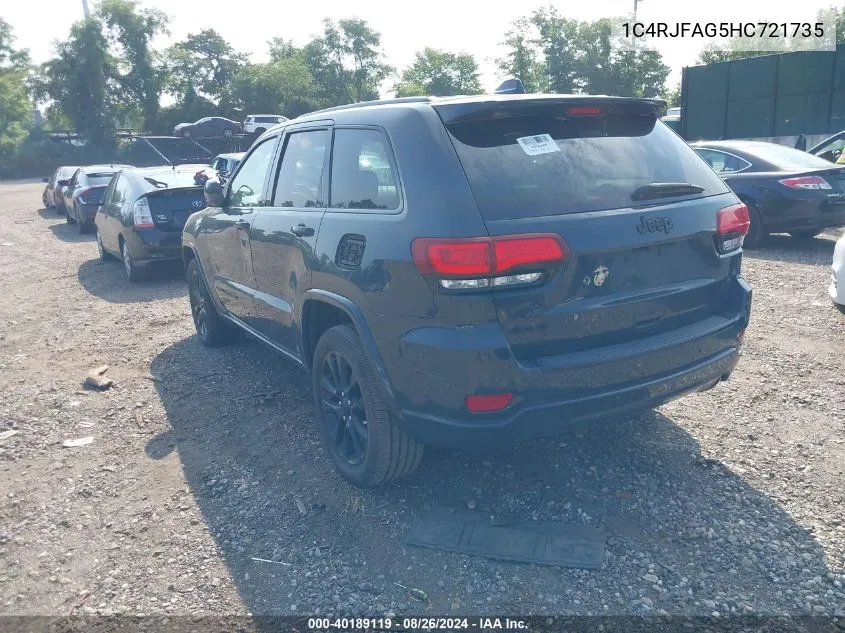 1C4RJFAG5HC721735 2017 Jeep Grand Cherokee Altitude 4X4