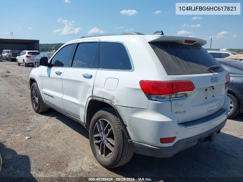 1C4RJFBG6HC617821 2017 Jeep Grand Cherokee Limited 4X4