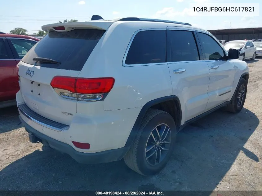 1C4RJFBG6HC617821 2017 Jeep Grand Cherokee Limited 4X4