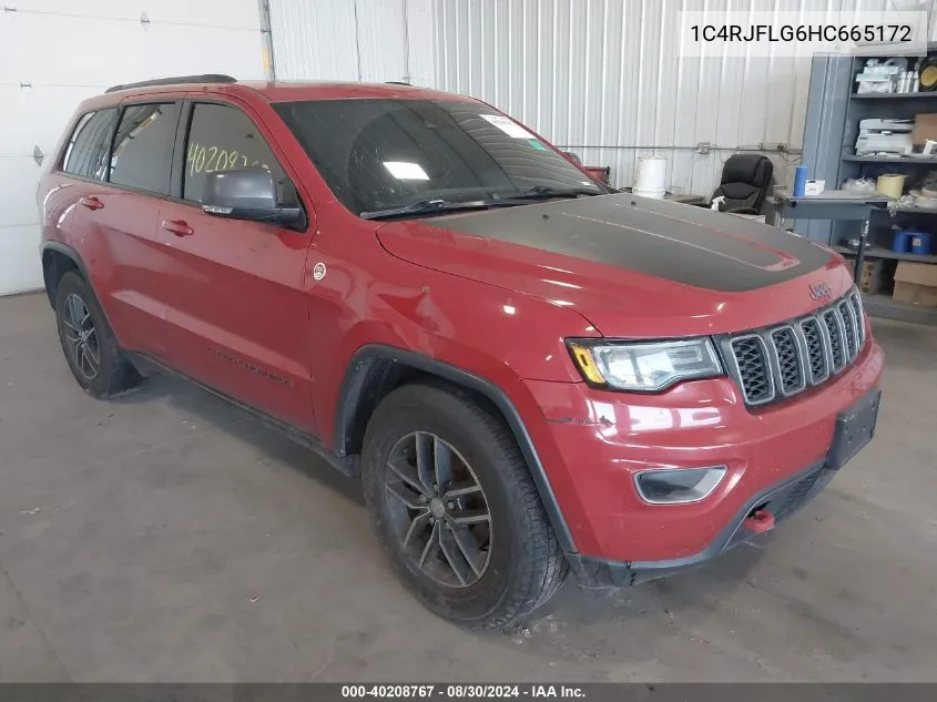 2017 Jeep Grand Cherokee Trailhawk 4X4 VIN: 1C4RJFLG6HC665172 Lot: 40208767