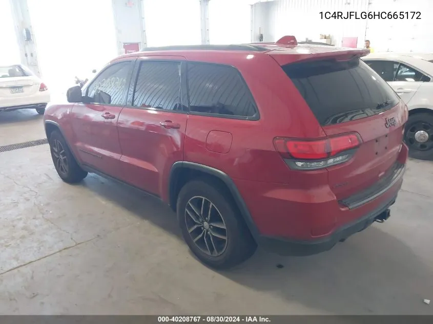 2017 Jeep Grand Cherokee Trailhawk 4X4 VIN: 1C4RJFLG6HC665172 Lot: 40208767