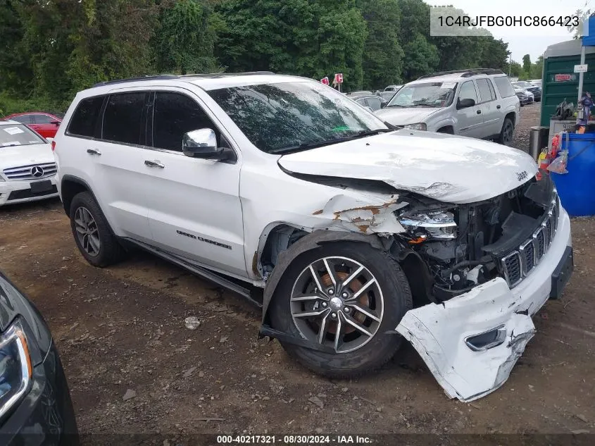 2017 Jeep Grand Cherokee Limited 4X4 VIN: 1C4RJFBG0HC866423 Lot: 40217321