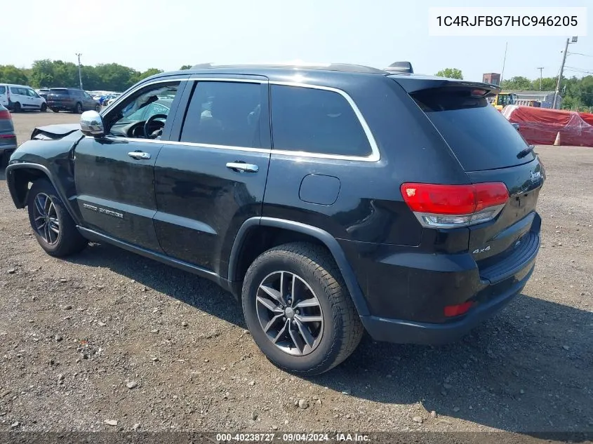 1C4RJFBG7HC946205 2017 Jeep Grand Cherokee Limited 4X4