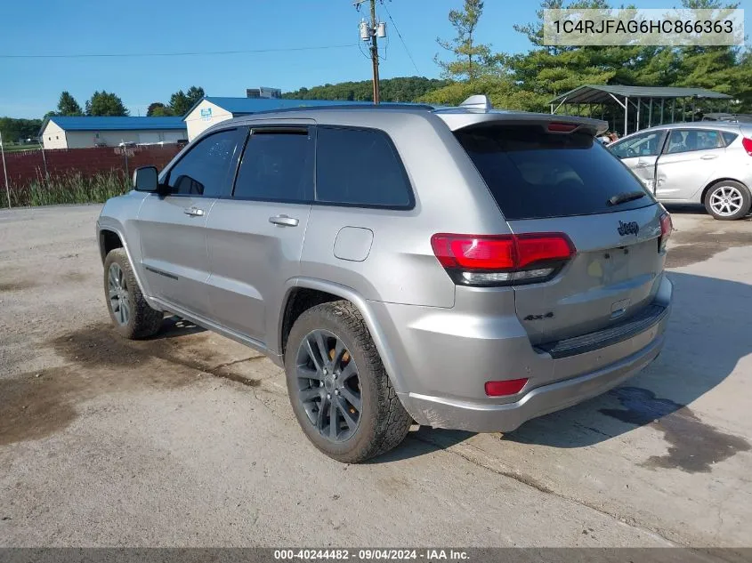 2017 Jeep Grand Cherokee Altitude 4X4 VIN: 1C4RJFAG6HC866363 Lot: 40244482