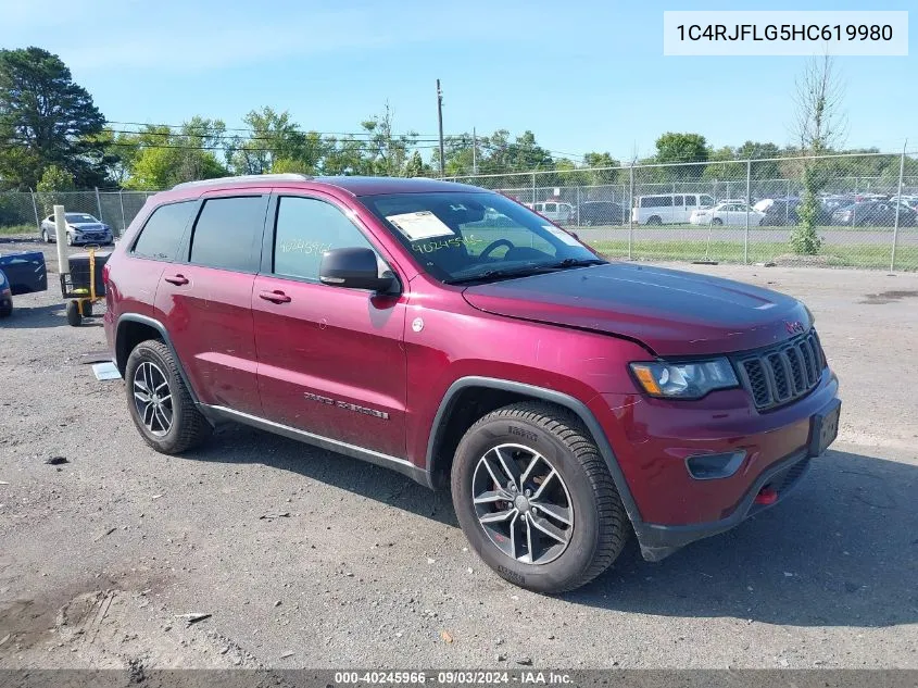 1C4RJFLG5HC619980 2017 Jeep Grand Cherokee Trailhawk 4X4