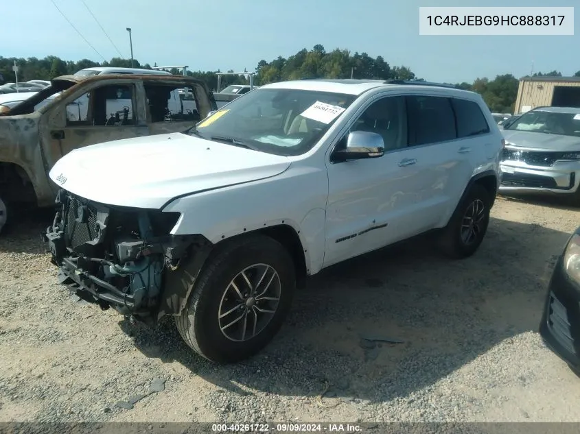 2017 Jeep Grand Cherokee Limited 4X2 VIN: 1C4RJEBG9HC888317 Lot: 40261722