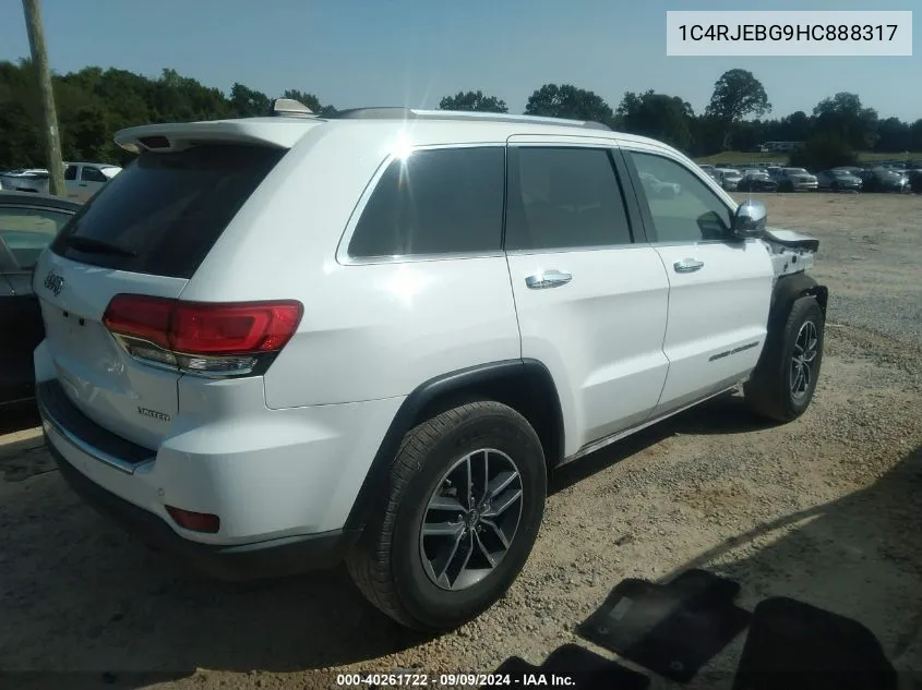 1C4RJEBG9HC888317 2017 Jeep Grand Cherokee Limited 4X2