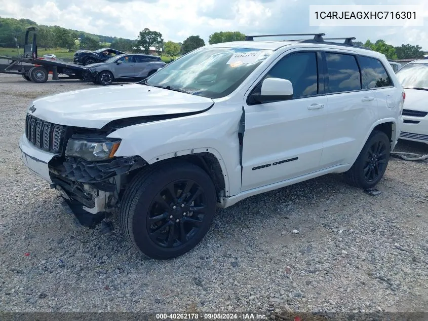 1C4RJEAGXHC716301 2017 Jeep Grand Cherokee Laredo