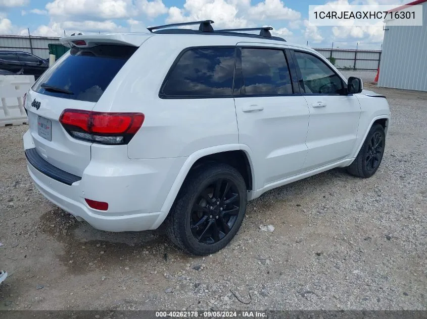 1C4RJEAGXHC716301 2017 Jeep Grand Cherokee Laredo