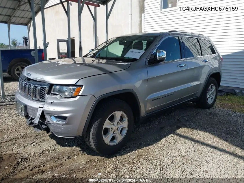 2017 Jeep Grand Cherokee Laredo 4X4 VIN: 1C4RJFAGXHC676159 Lot: 40264701