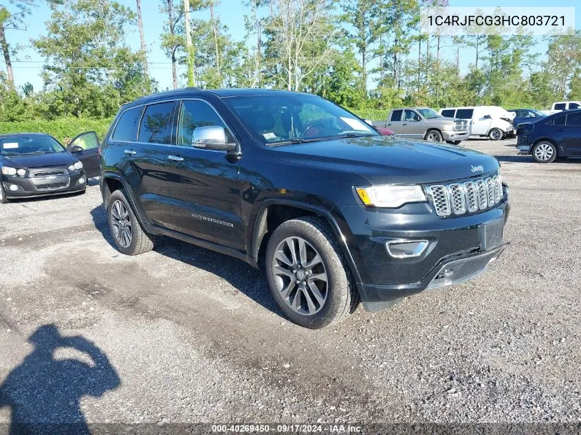 1C4RJFCG3HC803721 2017 Jeep Grand Cherokee Overland