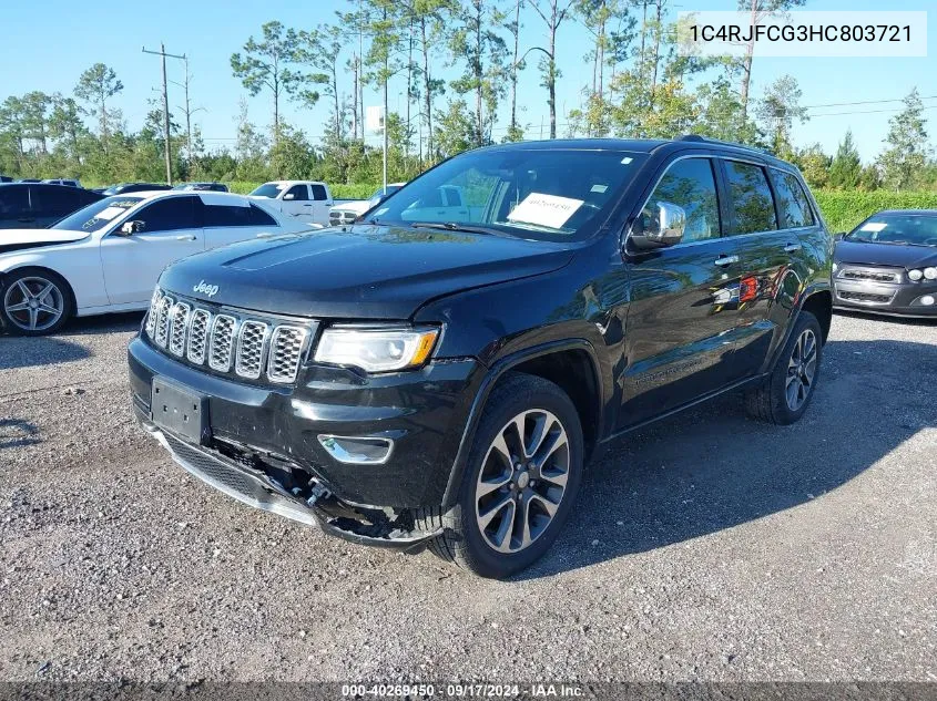 2017 Jeep Grand Cherokee Overland VIN: 1C4RJFCG3HC803721 Lot: 40269450