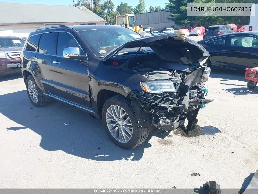 1C4RJFJG0HC607805 2017 Jeep Grand Cherokee Summit