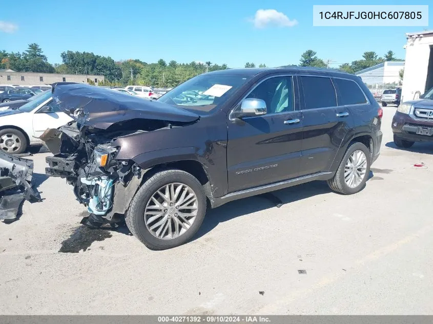 2017 Jeep Grand Cherokee Summit VIN: 1C4RJFJG0HC607805 Lot: 40271392