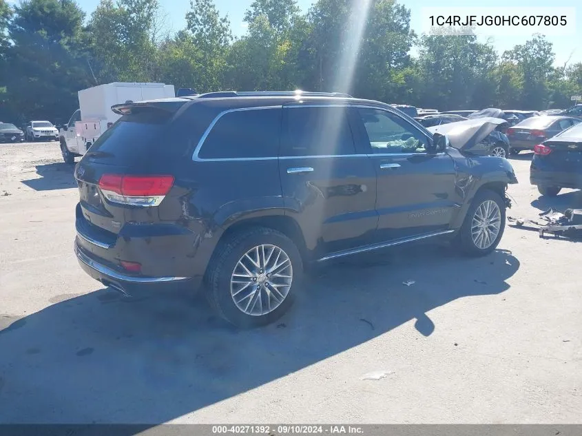 2017 Jeep Grand Cherokee Summit VIN: 1C4RJFJG0HC607805 Lot: 40271392