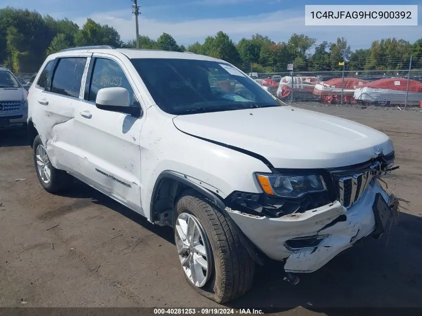 2017 Jeep Grand Cherokee Laredo 4X4 VIN: 1C4RJFAG9HC900392 Lot: 40281253