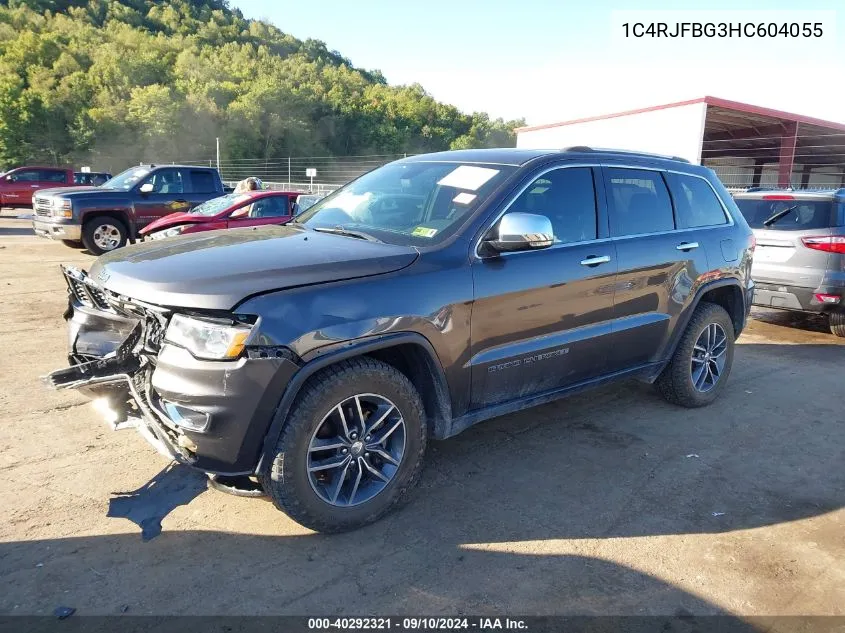 2017 Jeep Grand Cherokee Limited 4X4 VIN: 1C4RJFBG3HC604055 Lot: 40292321