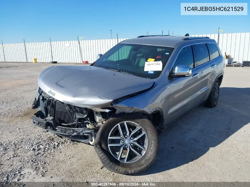 1C4RJEBG5HC621529 2017 Jeep Grand Cherokee Limited 4X2