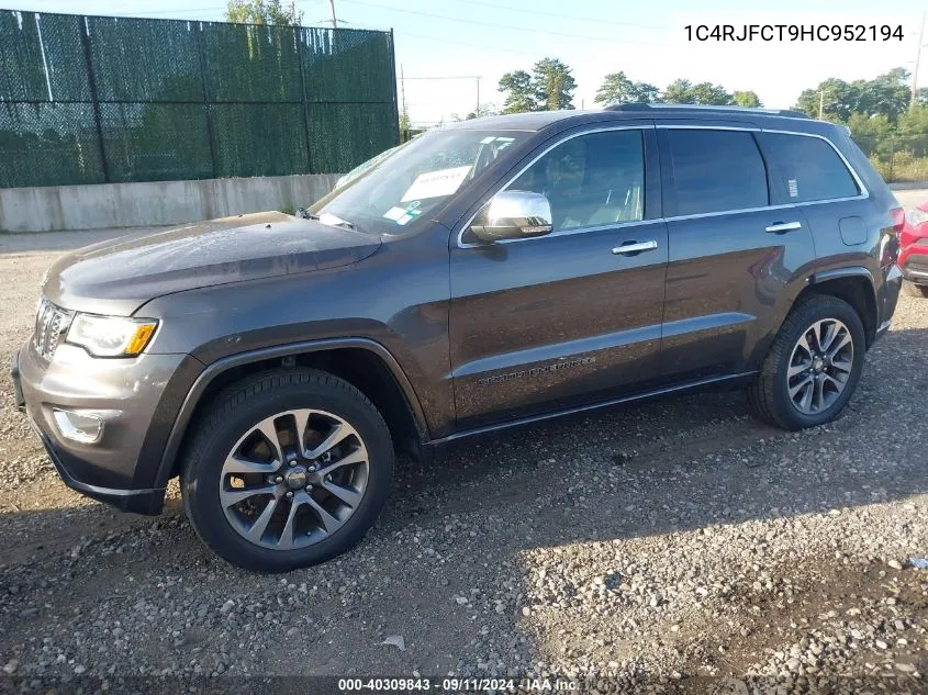 2017 Jeep Grand Cherokee Overland VIN: 1C4RJFCT9HC952194 Lot: 40309843