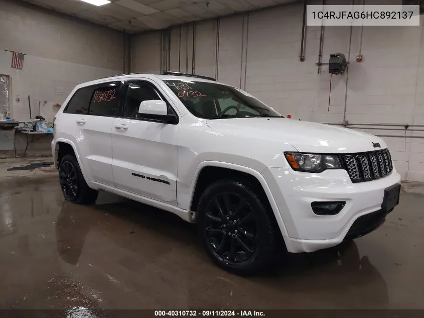 1C4RJFAG6HC892137 2017 Jeep Grand Cherokee Altitude 4X4