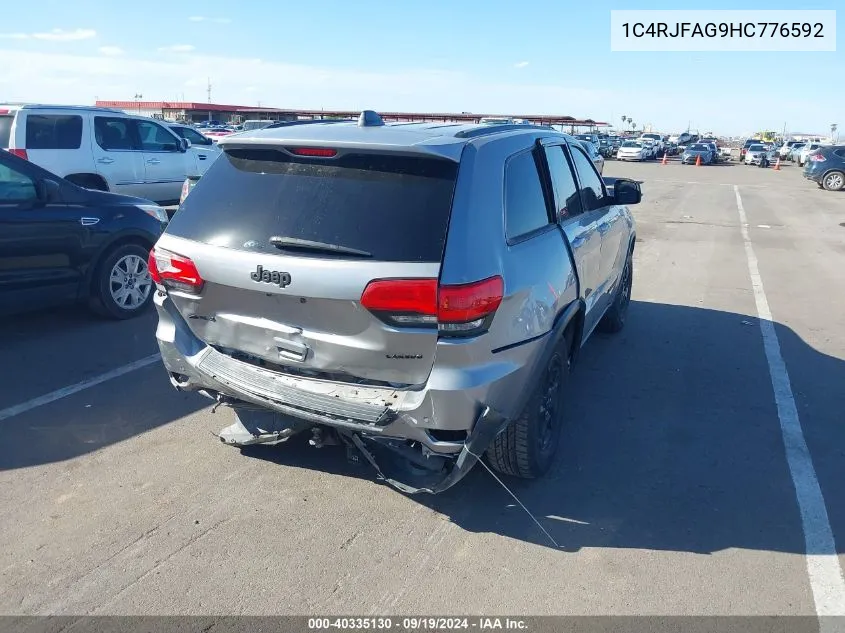 2017 Jeep Grand Cherokee Laredo 4X4 VIN: 1C4RJFAG9HC776592 Lot: 40335130