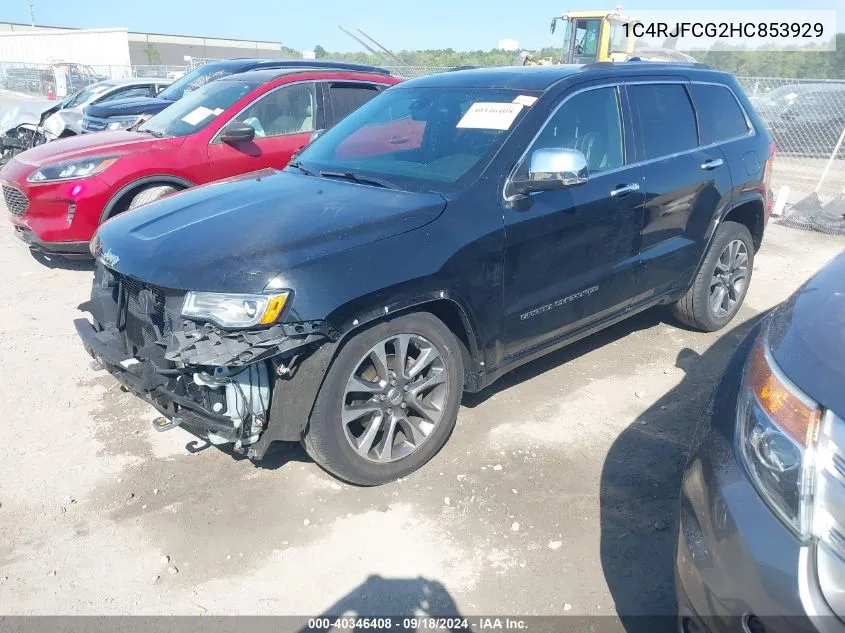 2017 Jeep Grand Cherokee Overland 4X4 VIN: 1C4RJFCG2HC853929 Lot: 40346408