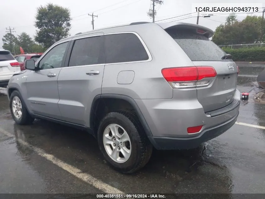 2017 Jeep Grand Cherokee Laredo 4X2 VIN: 1C4RJEAG6HC943713 Lot: 40351551