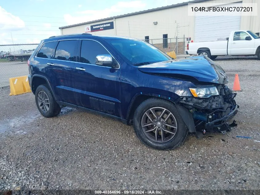 1C4RJFBGXHC707201 2017 Jeep Grand Cherokee Limited 4X4