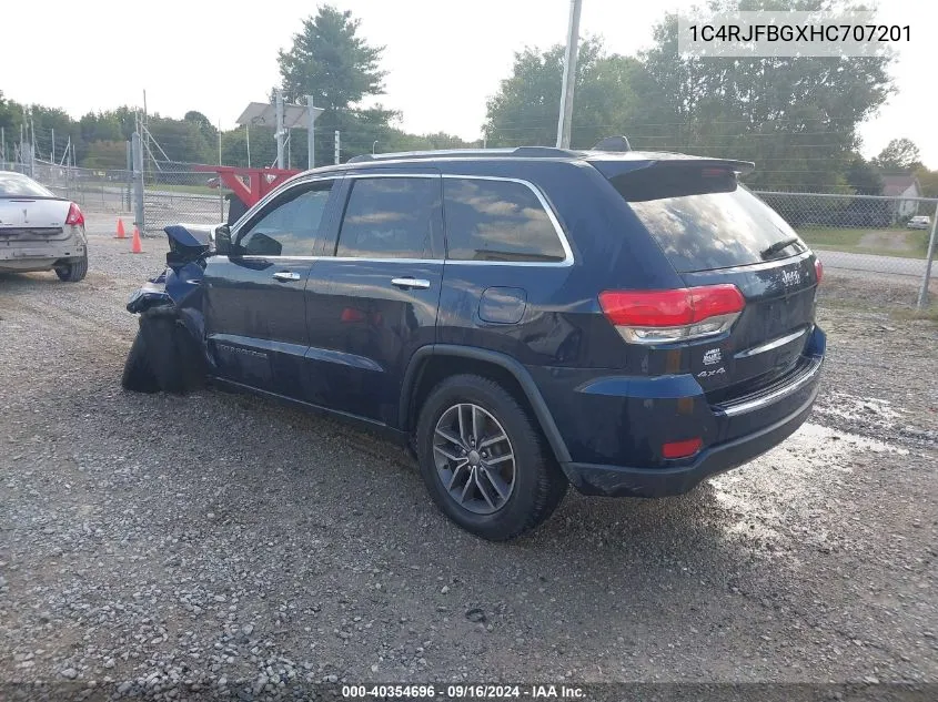 2017 Jeep Grand Cherokee Limited 4X4 VIN: 1C4RJFBGXHC707201 Lot: 40354696