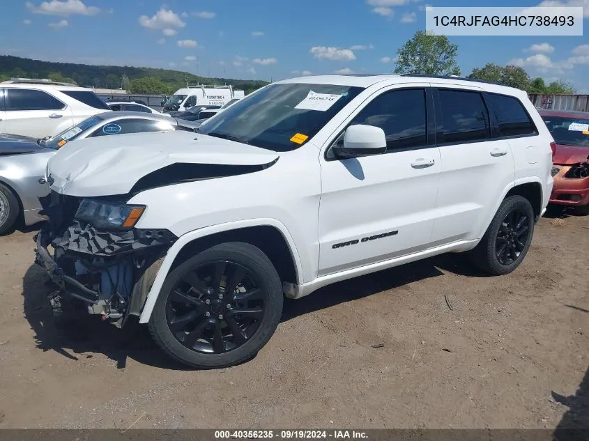 2017 Jeep Grand Cherokee Altitude 4X4 VIN: 1C4RJFAG4HC738493 Lot: 40356235