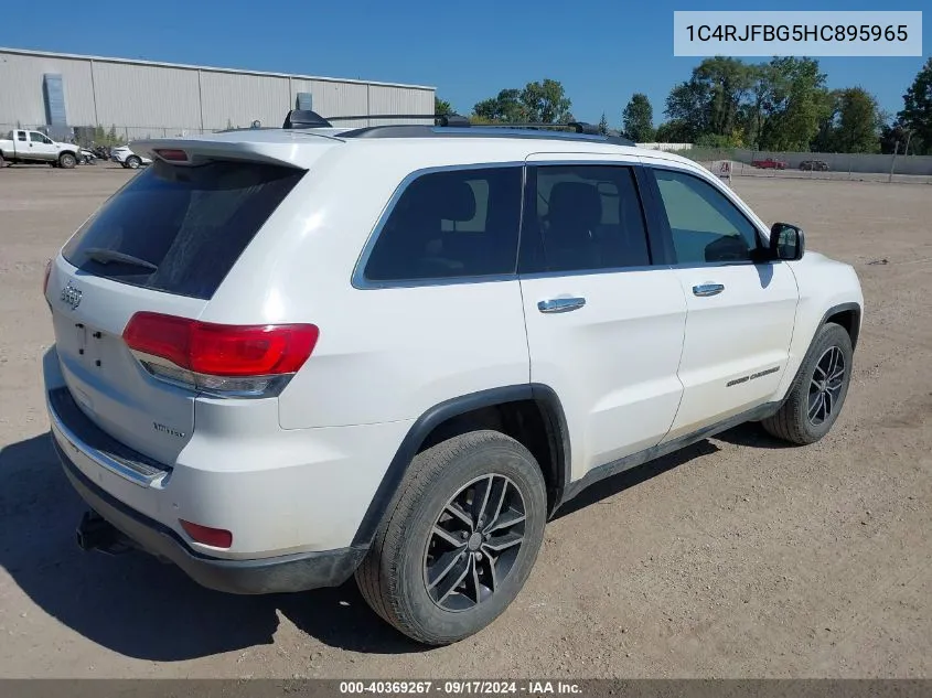 1C4RJFBG5HC895965 2017 Jeep Grand Cherokee Limited 4X4