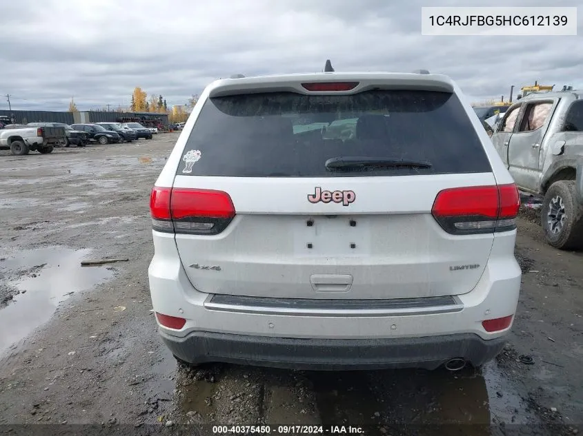 1C4RJFBG5HC612139 2017 Jeep Grand Cherokee Limited