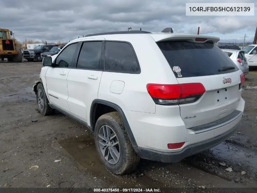 2017 Jeep Grand Cherokee Limited VIN: 1C4RJFBG5HC612139 Lot: 40375450