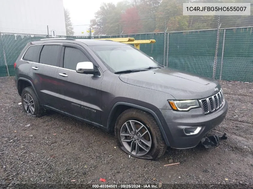 1C4RJFBG5HC655007 2017 Jeep Grand Cherokee Limited 4X4