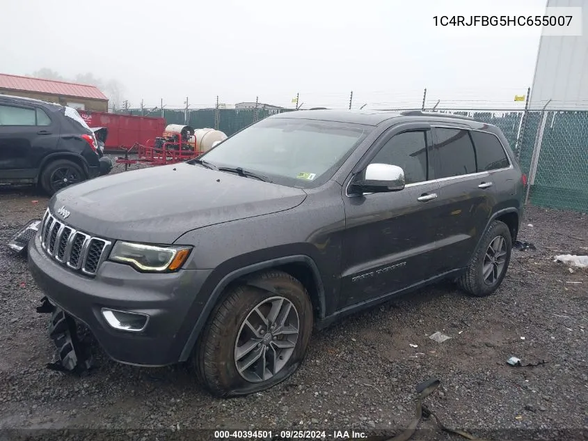 1C4RJFBG5HC655007 2017 Jeep Grand Cherokee Limited 4X4