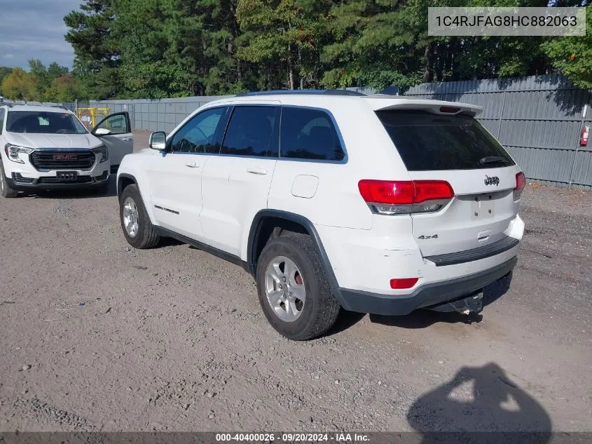 2017 Jeep Grand Cherokee Laredo 4X4 VIN: 1C4RJFAG8HC882063 Lot: 40400026